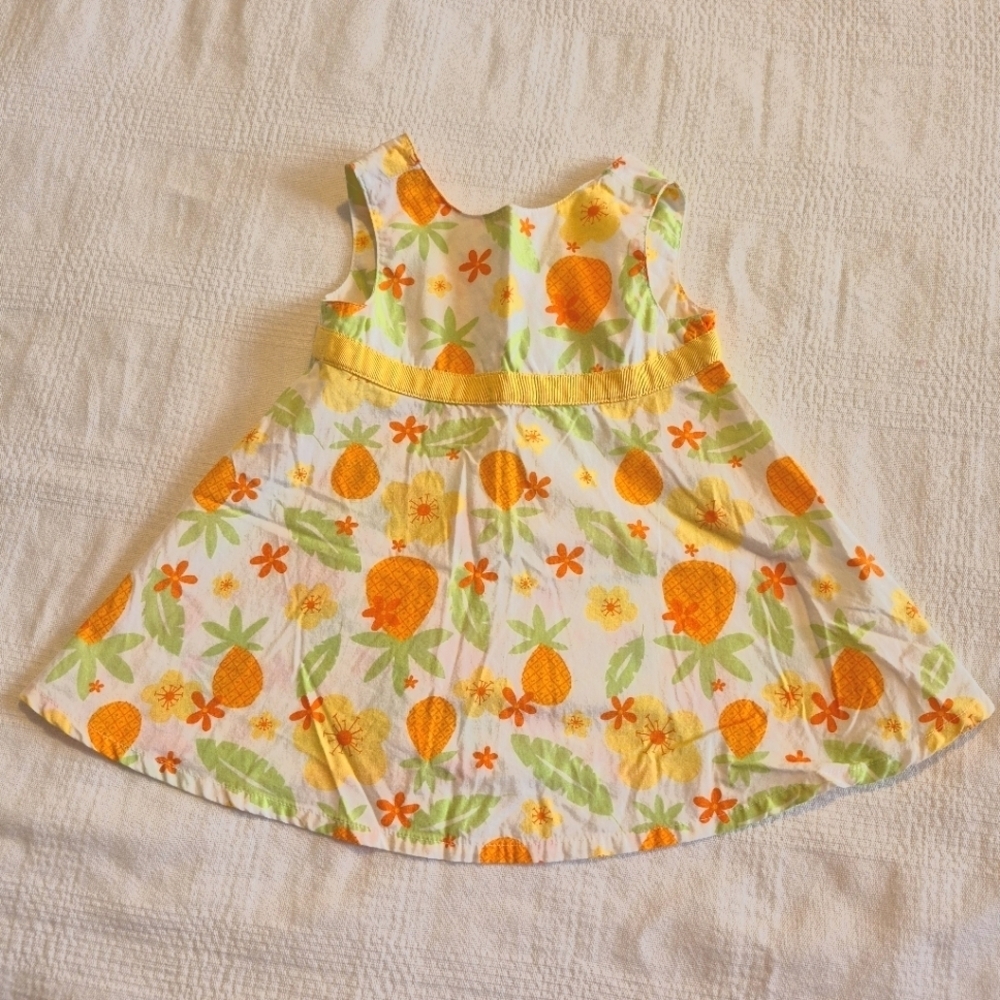Gymboree girls size 3-6 months Vintage Pina Colada line dress, VGUC